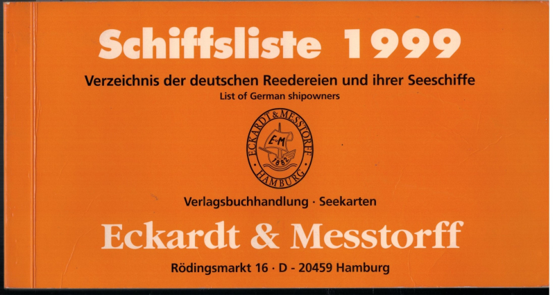 Die Deutsche Schiffsliste 1999 (1 St.) Eckardt & Messtorff